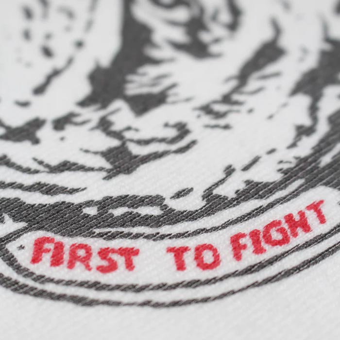 バウワウ BW251-BRSCA USMC BULLDOG RIBBED SS CS AGING WHITE × OLIVE AGING メンズ 半袖 プリント Tシャツ ラグラン