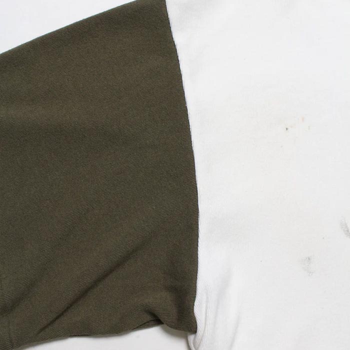 バウワウ BW251-BRSCA USMC BULLDOG RIBBED SS CS AGING WHITE × OLIVE AGING メンズ 半袖 プリント Tシャツ ラグラン