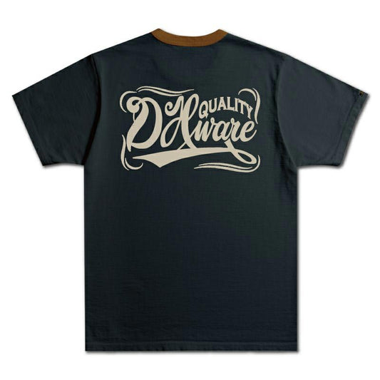 25SS デラックスウエア BRGX-251 DX.WARE ブラック メンズ 半袖 Tシャツ ブランドロゴ リンガーTシャツ バックプリント