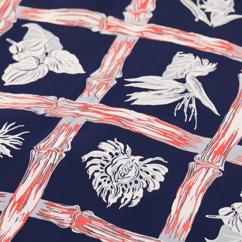 サンサーフ Lot No. SS39419 RAYON HAWAIIAN SHIRT “ISLAND PLANTS” ネイビー メンズ レーヨン アロハシャツ