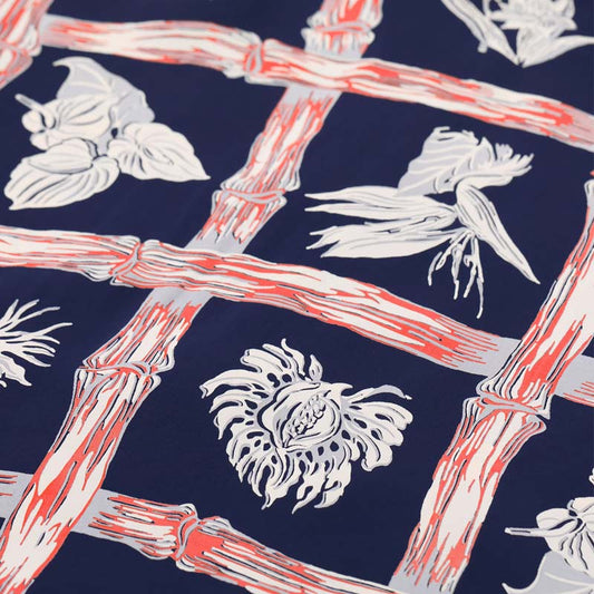 サンサーフ Lot No. SS39419 RAYON HAWAIIAN SHIRT “ISLAND PLANTS” ネイビー メンズ レーヨン アロハシャツ