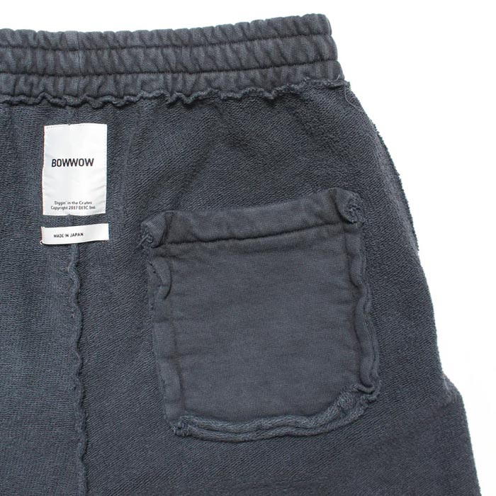 バウワウ BW241-GSSS GALAXY SYRUP SWEAT SHORTS ブラック エイジング メンズ フロッキープリント スウェット ショートパンツ