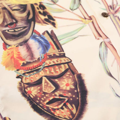 サンサーフ Lot No. SS39481 SUN SURF SPECIAL EDITION “BATTLE MASK” オフホワイト メンズ レーヨン アロハシャツ