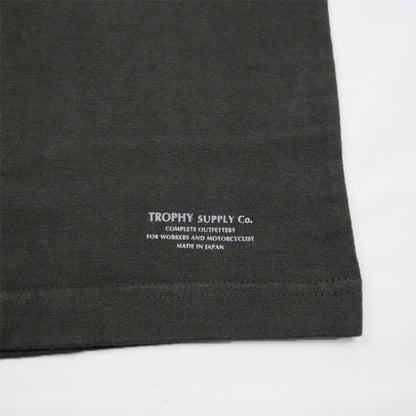 トロフィークロージング TR23SS-204 Horsehide Logo Magical Design コラボレーションアイテム Tシャツ GUN BLACK