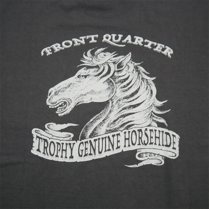 トロフィークロージング TR23SS-204 Horsehide Logo Magical Design コラボレーションアイテム Tシャツ GUN BLACK