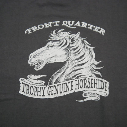 トロフィークロージング TR23SS-204 Horsehide Logo Magical Design コラボレーションアイテム Tシャツ GUN BLACK