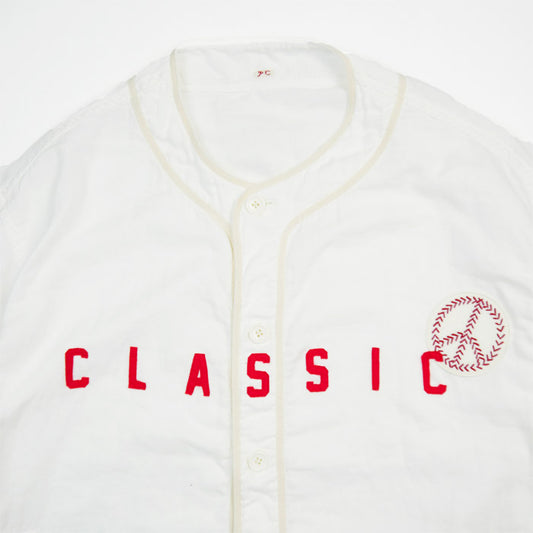ポータークラシック PC-056-2126 SUVIN GOLD GAUZE BASEBALL SHIRT CUSTOM (CLASSIC RED) スビンゴールドガーゼベースボールシャツ（クラシックレッド）ホワイト