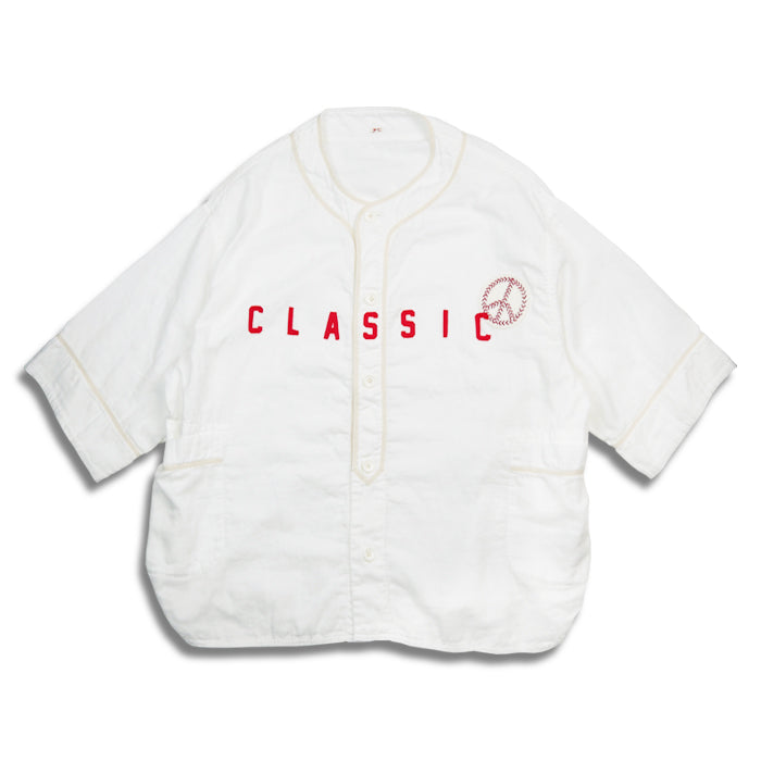 ポータークラシック PC-056-2126 SUVIN GOLD GAUZE BASEBALL SHIRT CUSTOM (CLASSIC RED) スビンゴールドガーゼベースボールシャツ（クラシックレッド）ホワイト