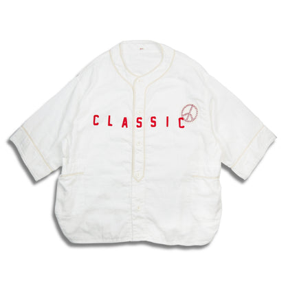 ポータークラシック PC-056-2126 SUVIN GOLD GAUZE BASEBALL SHIRT CUSTOM (CLASSIC RED) スビンゴールドガーゼベースボールシャツ（クラシックレッド）ホワイト
