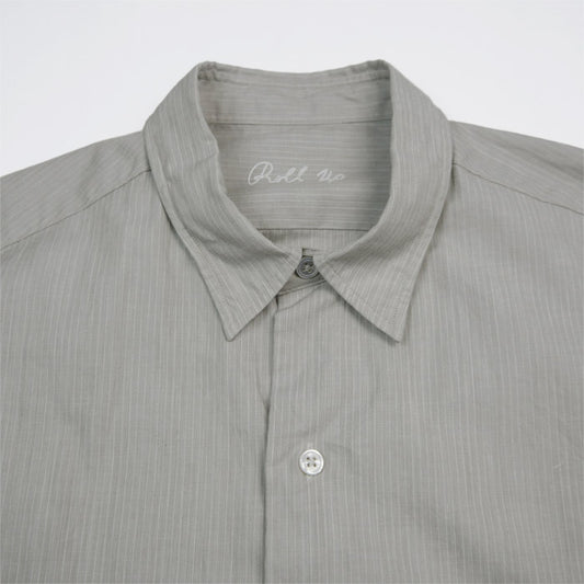 ポータークラシック PC-016-2033 ROLL UP COTTON CASHMERE SHIRT PIN STRIPE (ALUMO FABRIC) ロールアップコットンカシミアシャツピンストライプ（アルモファブリック）グレー
