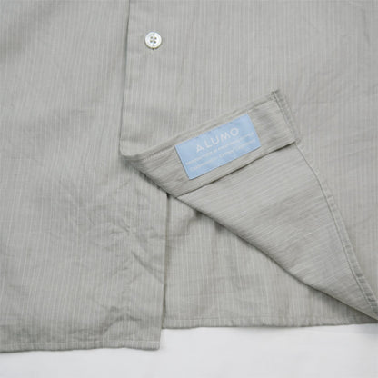 ポータークラシック PC-016-2033 ROLL UP COTTON CASHMERE SHIRT PIN STRIPE (ALUMO FABRIC) ロールアップコットンカシミアシャツピンストライプ（アルモファブリック）グレー