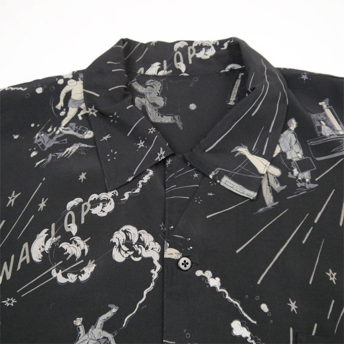 ポータークラシック PC-024-1864 落ちこぼれスパイALOHA SHIRT (THE MISFIT SPIES) アロハシャツ ブラック