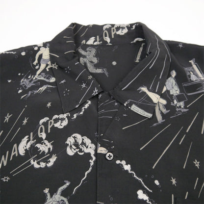 ポータークラシック PC-024-1864 落ちこぼれスパイALOHA SHIRT (THE MISFIT SPIES) アロハシャツ ブラック