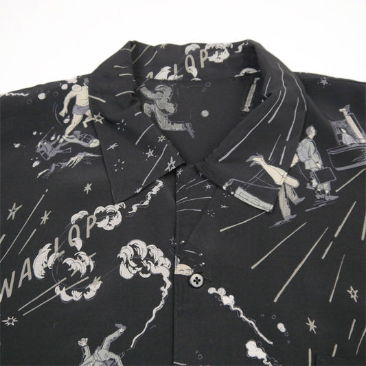 ポータークラシック PC-024-1864 落ちこぼれスパイALOHA SHIRT (THE MISFIT SPIES) アロハシャツ ブラック