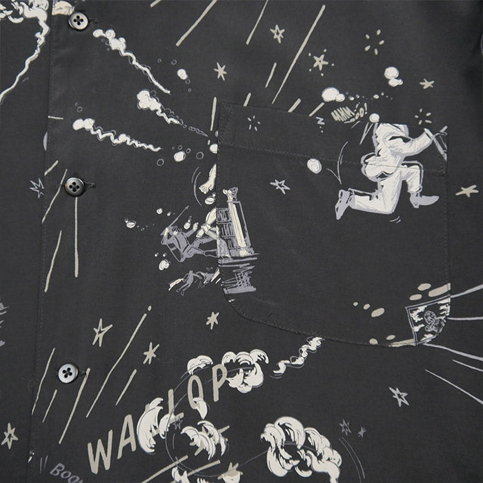 ポータークラシック PC-024-1864 落ちこぼれスパイALOHA SHIRT (THE MISFIT SPIES) アロハシャツ ブラック