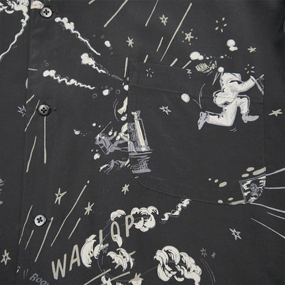 ポータークラシック PC-024-1864 落ちこぼれスパイALOHA SHIRT (THE MISFIT SPIES) アロハシャツ ブラック