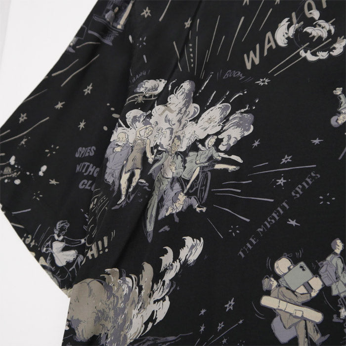 ポータークラシック PC-024-1864 落ちこぼれスパイALOHA SHIRT (THE MISFIT SPIES) アロハシャツ ブラック