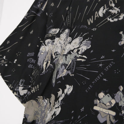 ポータークラシック PC-024-1864 落ちこぼれスパイALOHA SHIRT (THE MISFIT SPIES) アロハシャツ ブラック