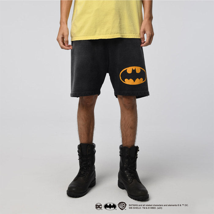 バウワウ BW231-BMSS 【COLLABORATION】BATMAN SWEAT SHORTS コラボ バットマン ブラックスウェットショーツ BLACK AGEING