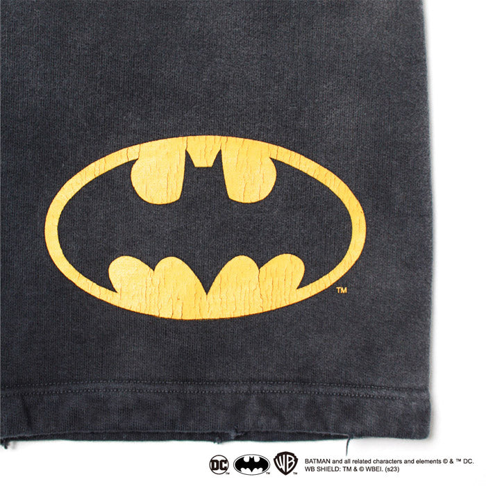 バウワウ BW231-BMSS 【COLLABORATION】BATMAN SWEAT SHORTS コラボ バットマン ブラックスウェットショーツ BLACK AGEING