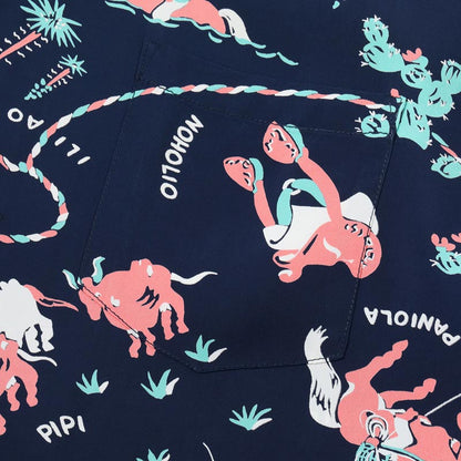 サンサーフ Lot No. SS39420 RAYON HAWAIIAN SHIRT “PANIOLA TOWN” ネイビー メンズ レーヨン アロハシャツ