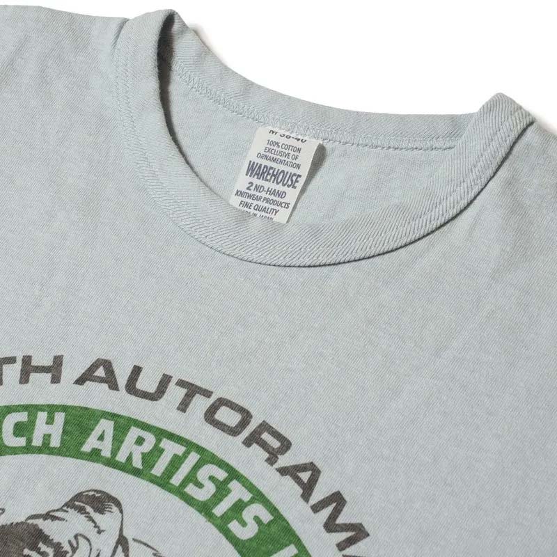 ウエアハウス WHTS-25SS008 Lot 4064 CLUTCH ARTISTS サックス メンズ プリント Tシャツ