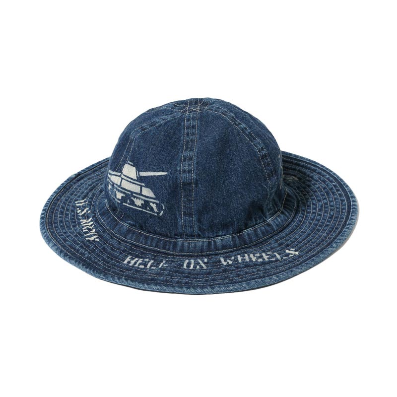 バズリクソンズ Lot No. BR02850 HAT, WORKING, DENIM VINTAGE WASHED STENCIL 429H ハードウォッシュ メンズ デニム ハット