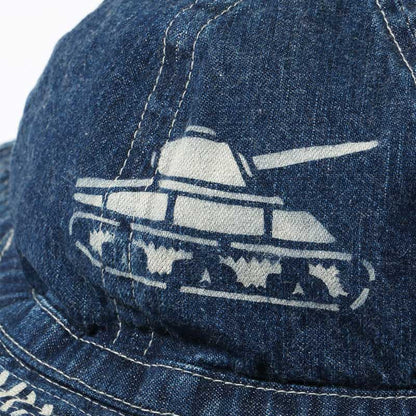 バズリクソンズ Lot No. BR02850 HAT, WORKING, DENIM VINTAGE WASHED STENCIL 429H ハードウォッシュ メンズ デニム ハット
