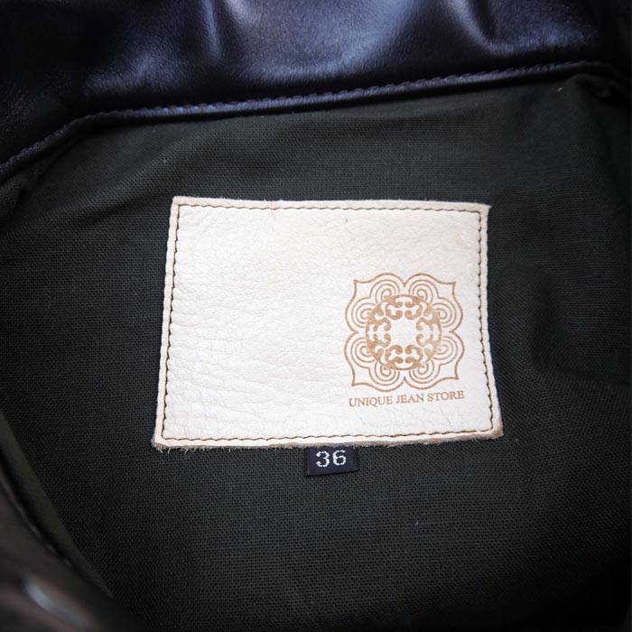 Y'2LEATHER×UNIQUE JEAN STORE別注企画【NEW COTAN】ブラック メンズ レザー ジャケット ファーストタイプ