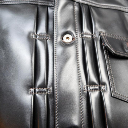 Y'2LEATHER×UNIQUE JEAN STORE別注企画【NEW COTAN】ブラック メンズ レザー ジャケット ファーストタイプ