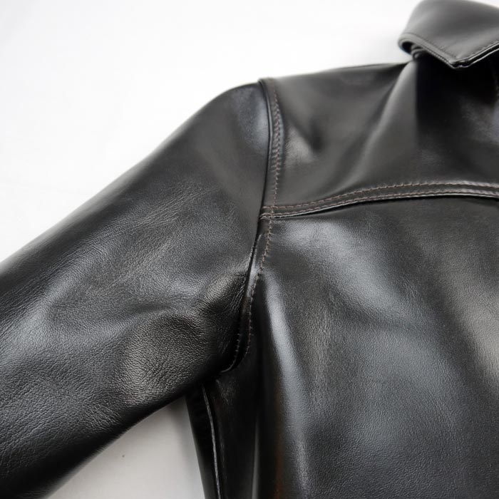 Y'2LEATHER×UNIQUE JEAN STORE別注企画【NEW COTAN】ブラック メンズ レザー ジャケット ファーストタイプ