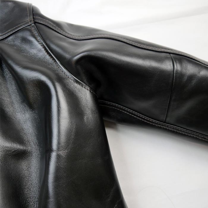 Y'2LEATHER×UNIQUE JEAN STORE別注企画【NEW COTAN】ブラック メンズ レザー ジャケット ファーストタイプ