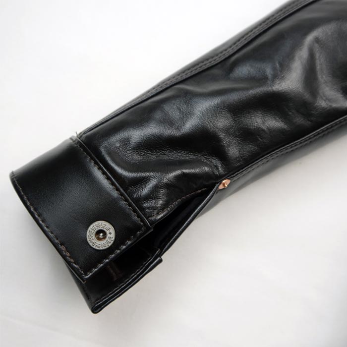 Y'2LEATHER×UNIQUE JEAN STORE別注企画【NEW COTAN】ブラック メンズ レザー ジャケット ファーストタイプ