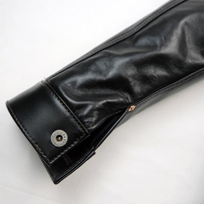 Y'2LEATHER×UNIQUE JEAN STORE別注企画【NEW COTAN】ブラック メンズ レザー ジャケット ファーストタイプ