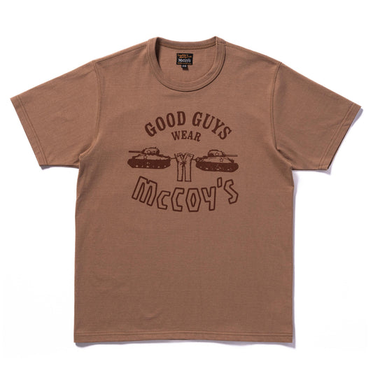 ザ リアルマッコイズ MC24005 MILITARY TEE / GOOD GUYS WEAR MCCOY’S CHESTUNT メンズ ミリタリー プリント Tシャツ