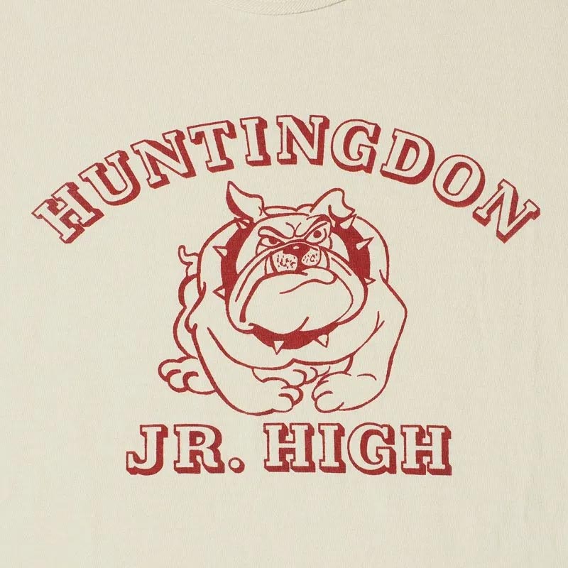 ウエアハウス WHTS-25SS001 Lot 4064 HUNTINGDON クリーム メンズ プリント Tシャツ