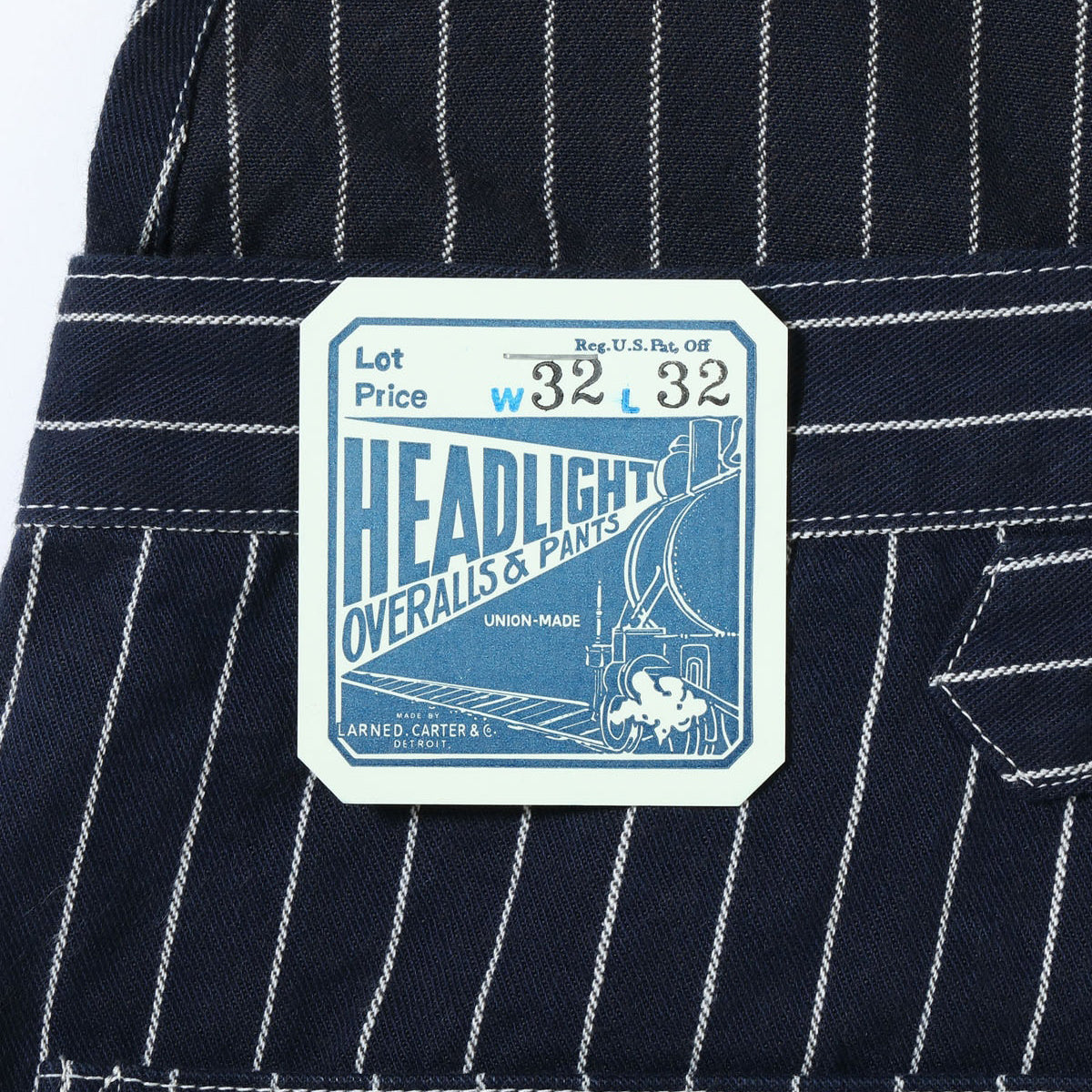 Lot No. HD42498 / HEADLIGHT 8oz. SPECIAL WOVEN STRIPE DENIM LOW BACK OVERALLS