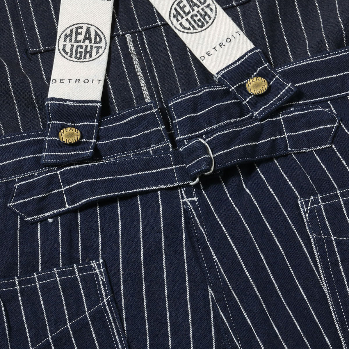 Lot No. HD42498 / HEADLIGHT 8oz. SPECIAL WOVEN STRIPE DENIM LOW BACK OVERALLS