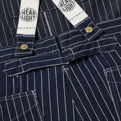 Lot No. HD42498 / HEADLIGHT 8oz. SPECIAL WOVEN STRIPE DENIM LOW BACK OVERALLS