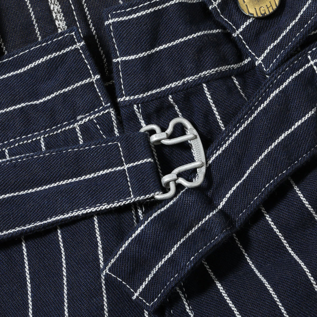 Lot No. HD42498 / HEADLIGHT 8oz. SPECIAL WOVEN STRIPE DENIM LOW BACK OVERALLS