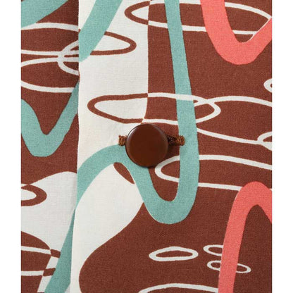 HIGH DENSITY RAYON OPEN SHIRT “UNDERWATER” 138 ブラウン