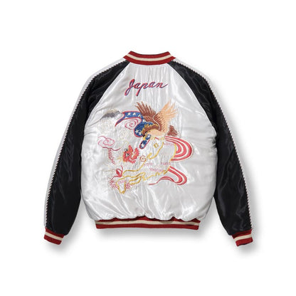 テーラー東洋 Lot No. TT14893-190 Early 1950s Style Acetate Quilted Souvenir Jacket “EAGLE & DRAGON” × “ROARING TIGER”