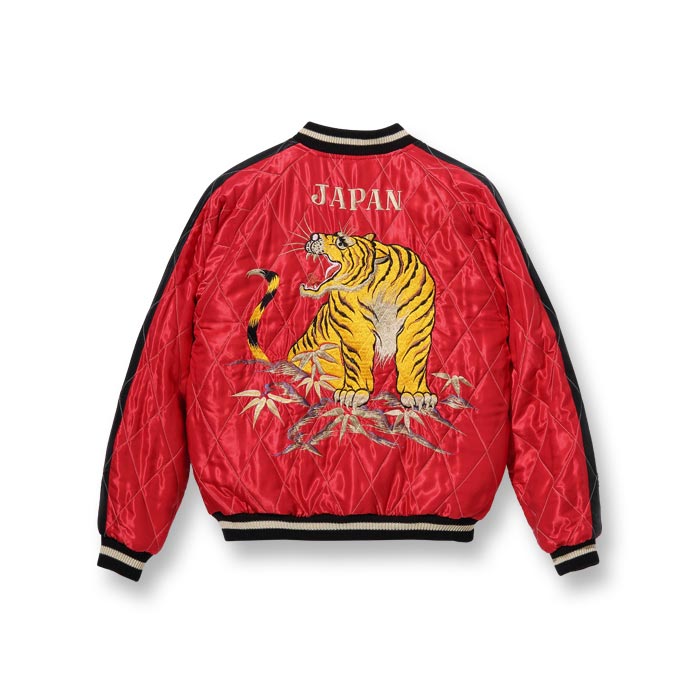 テーラー東洋 Lot No. TT14893-190 Early 1950s Style Acetate Quilted Souvenir Jacket “EAGLE & DRAGON” × “ROARING TIGER”