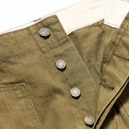 [LP-1179-OLV] Sulfur Dyed Herringbone Work Pants-Olive