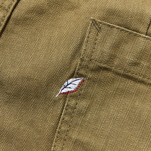 [LP-1179-OLV] Sulfur Dyed Herringbone Work Pants-Olive