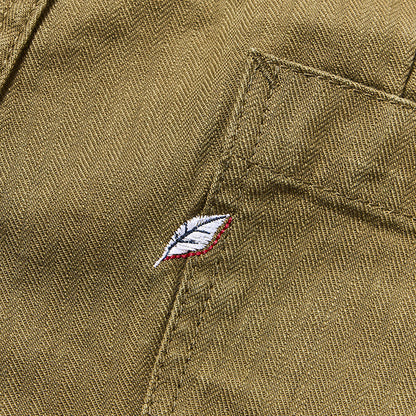 [LP-1179-OLV] Sulfur Dyed Herringbone Work Pants-Olive