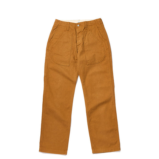 [LP-1179-OLV] Sulfur Dyed Herringbone Work Pants-Camel