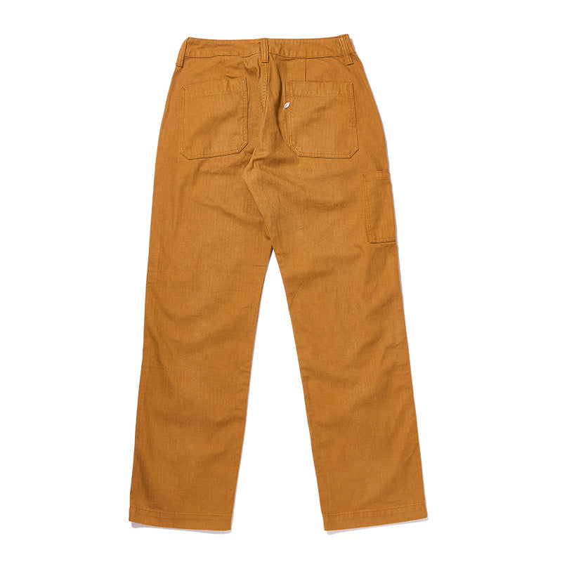 [LP-1179-OLV] Sulfur Dyed Herringbone Work Pants-Camel