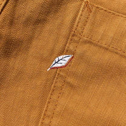 [LP-1179-OLV] Sulfur Dyed Herringbone Work Pants-Camel