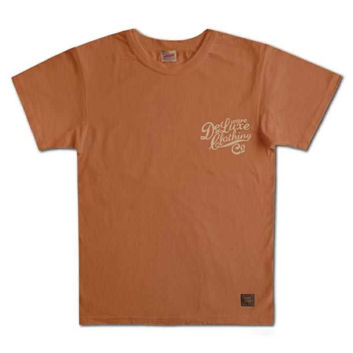 24SS デラックスウエア BRGM-00B10 デラックスウエアロゴデザイン SCREEN ORANGE メンズ 半袖 プリント Tシャツ カットソー バックプリント